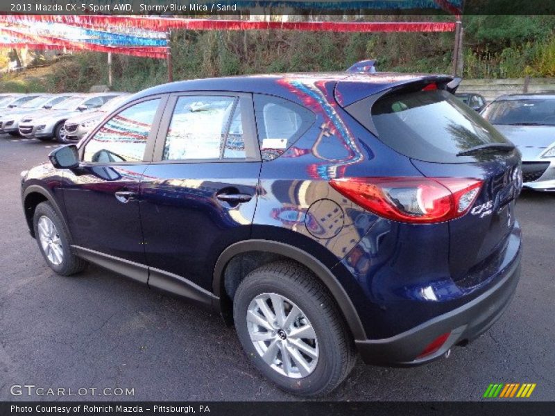 Stormy Blue Mica / Sand 2013 Mazda CX-5 Sport AWD