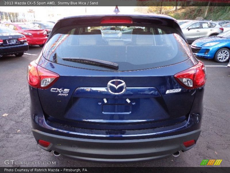 Stormy Blue Mica / Sand 2013 Mazda CX-5 Sport AWD
