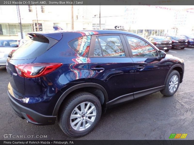 Stormy Blue Mica / Sand 2013 Mazda CX-5 Sport AWD