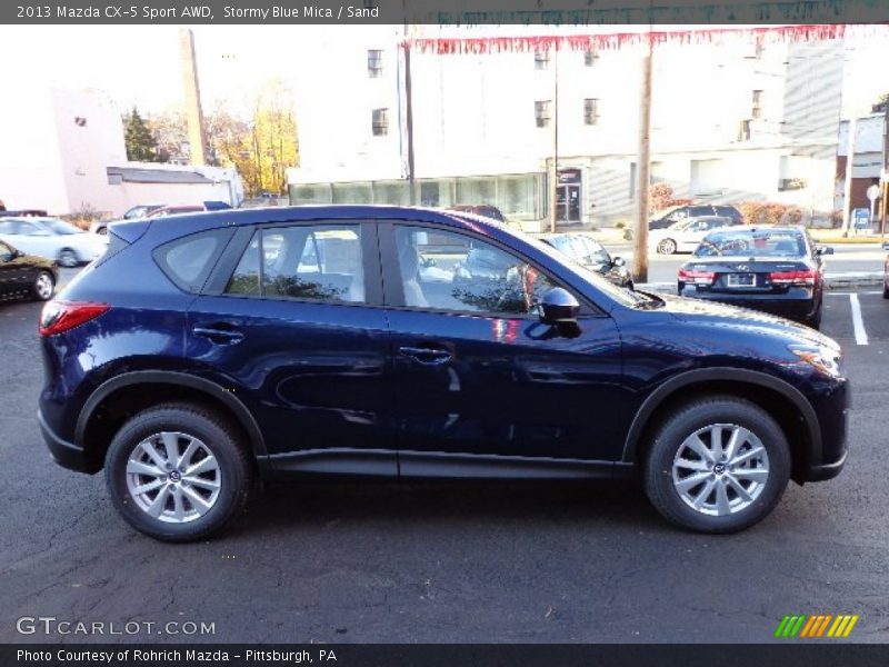 Stormy Blue Mica / Sand 2013 Mazda CX-5 Sport AWD