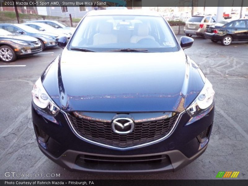 Stormy Blue Mica / Sand 2013 Mazda CX-5 Sport AWD