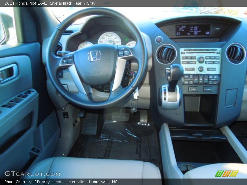 Crystal Black Pearl / Gray 2011 Honda Pilot EX-L