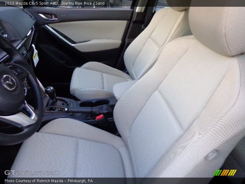 Stormy Blue Mica / Sand 2013 Mazda CX-5 Sport AWD