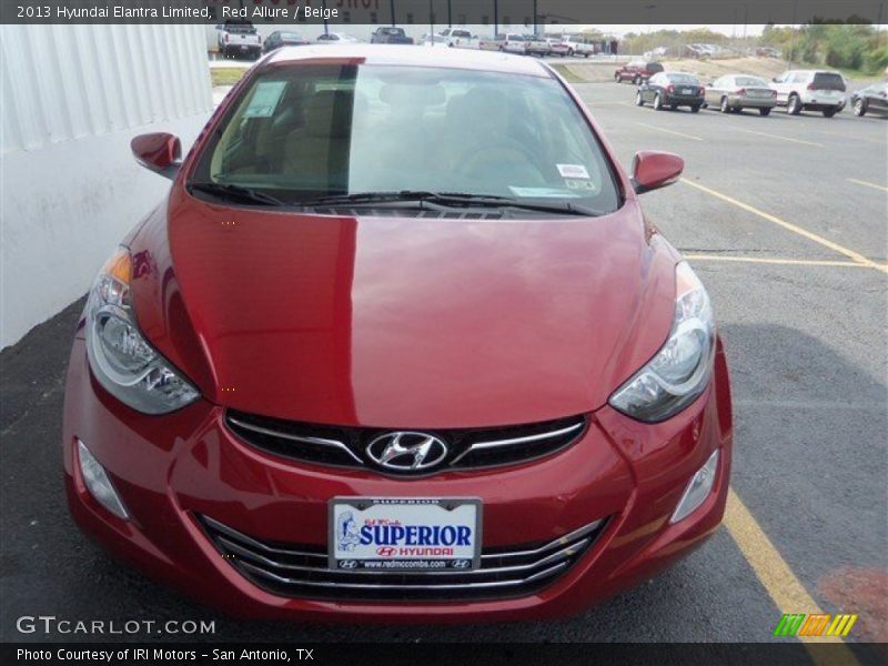 Red Allure / Beige 2013 Hyundai Elantra Limited