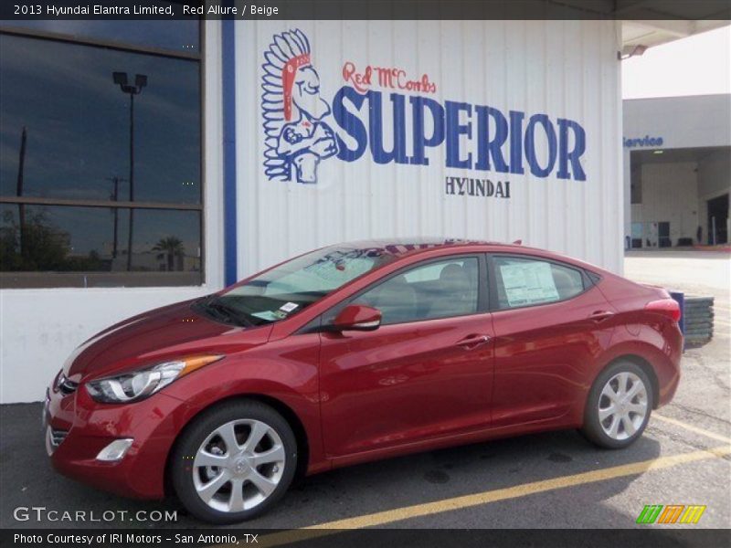 Red Allure / Beige 2013 Hyundai Elantra Limited