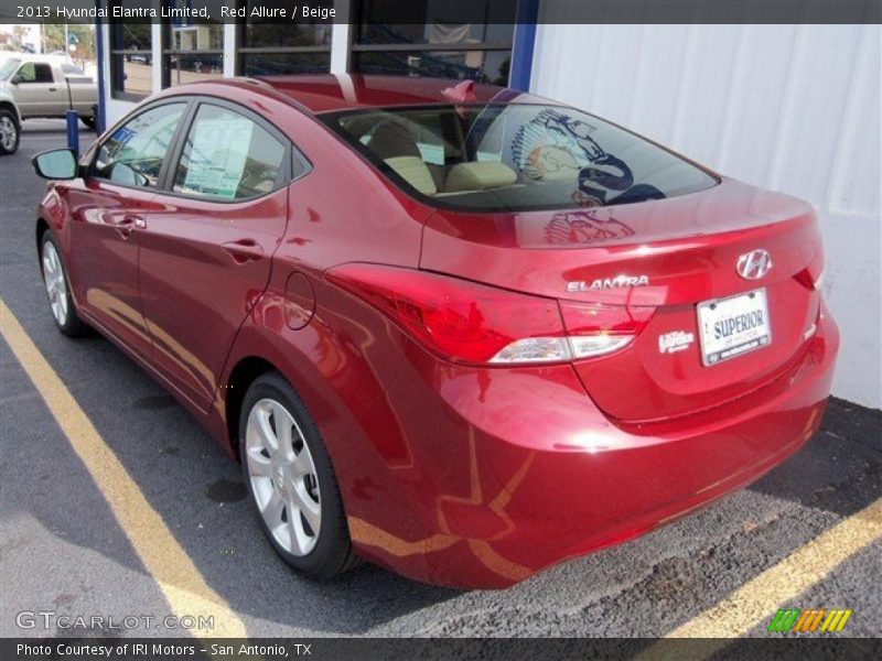 Red Allure / Beige 2013 Hyundai Elantra Limited