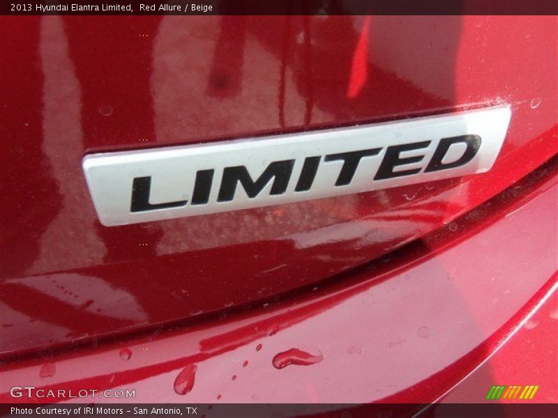 Red Allure / Beige 2013 Hyundai Elantra Limited