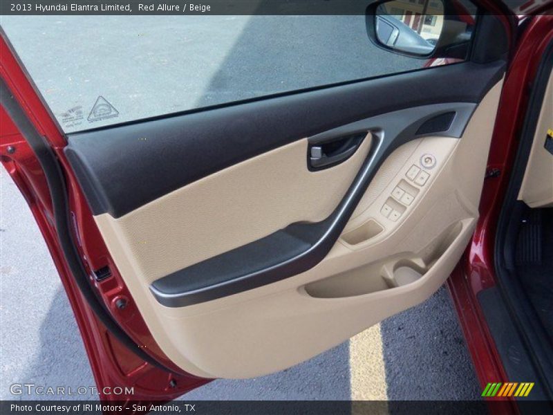 Red Allure / Beige 2013 Hyundai Elantra Limited
