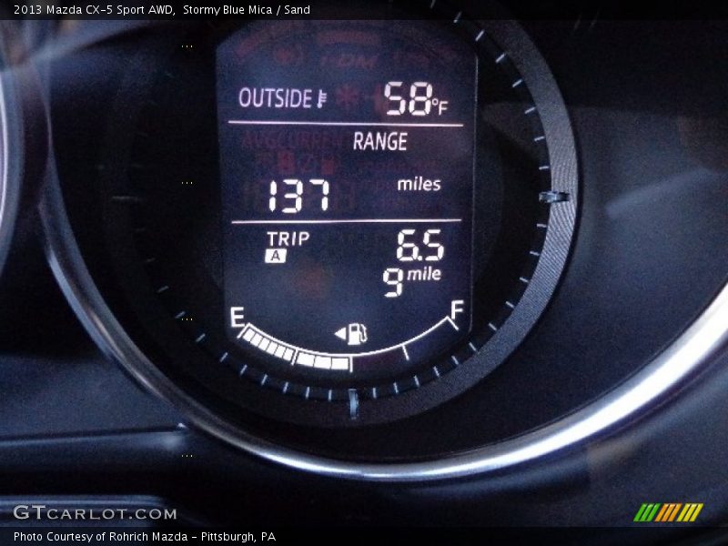 Stormy Blue Mica / Sand 2013 Mazda CX-5 Sport AWD