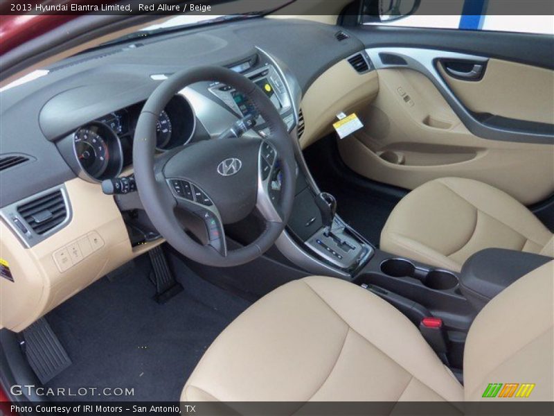 Red Allure / Beige 2013 Hyundai Elantra Limited