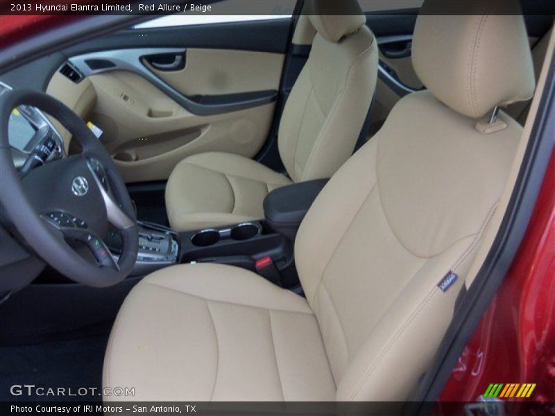 Red Allure / Beige 2013 Hyundai Elantra Limited