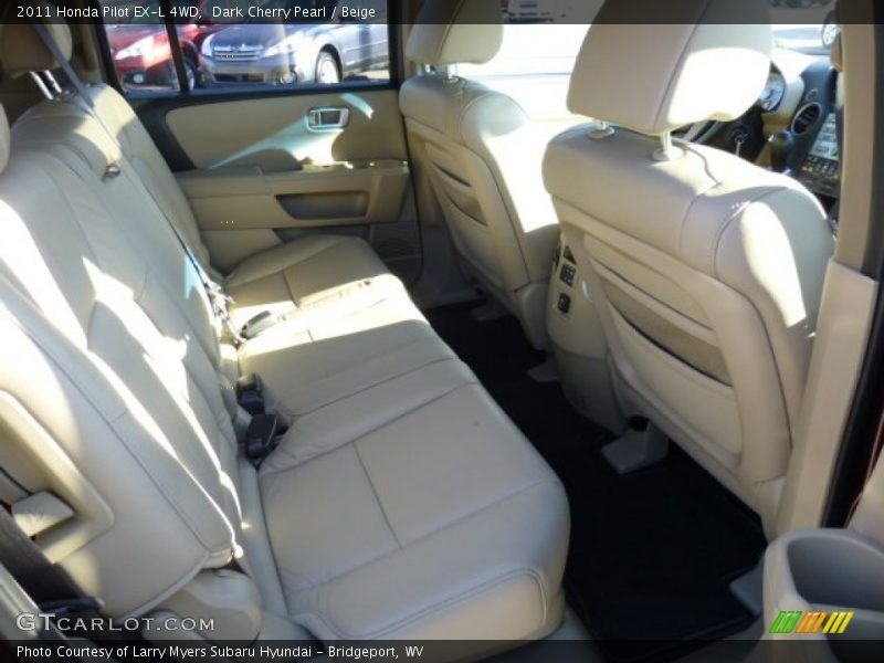 Dark Cherry Pearl / Beige 2011 Honda Pilot EX-L 4WD