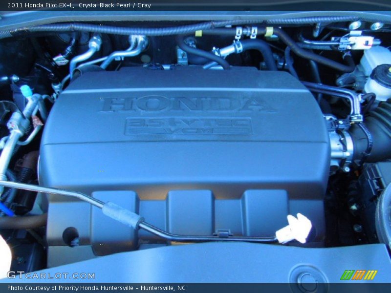 Crystal Black Pearl / Gray 2011 Honda Pilot EX-L