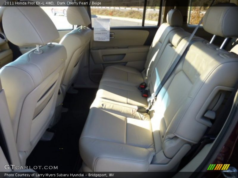 Dark Cherry Pearl / Beige 2011 Honda Pilot EX-L 4WD