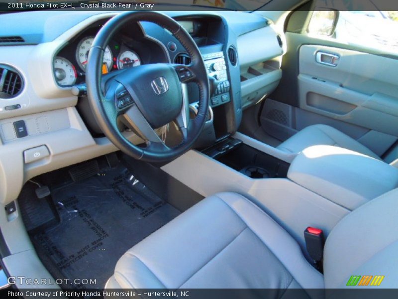 Crystal Black Pearl / Gray 2011 Honda Pilot EX-L