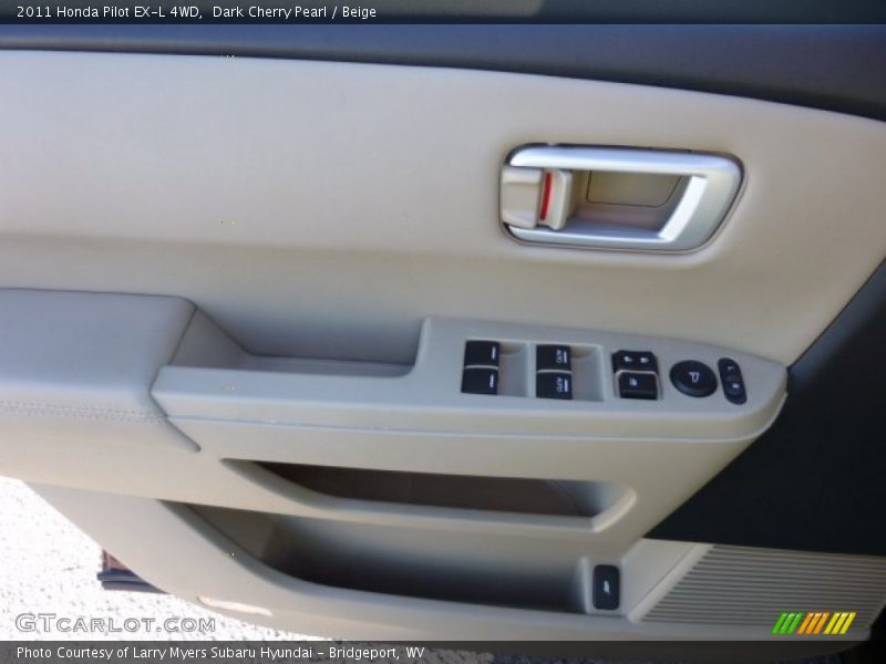 Dark Cherry Pearl / Beige 2011 Honda Pilot EX-L 4WD