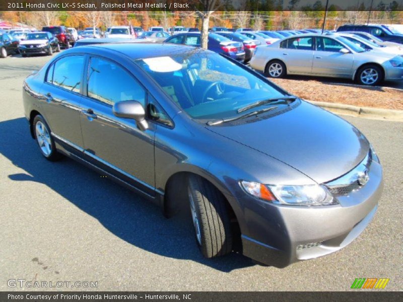 Polished Metal Metallic / Black 2011 Honda Civic LX-S Sedan