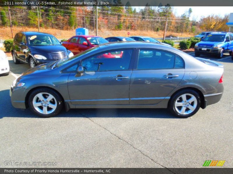 Polished Metal Metallic / Black 2011 Honda Civic LX-S Sedan