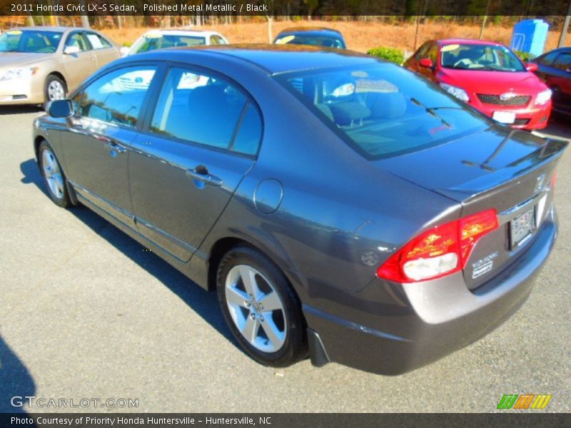 Polished Metal Metallic / Black 2011 Honda Civic LX-S Sedan