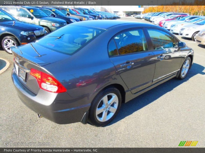 Polished Metal Metallic / Black 2011 Honda Civic LX-S Sedan