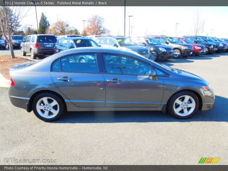 Polished Metal Metallic / Black 2011 Honda Civic LX-S Sedan
