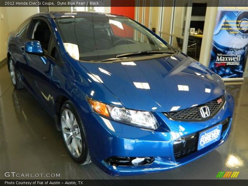 Dyno Blue Pearl / Black 2012 Honda Civic Si Coupe