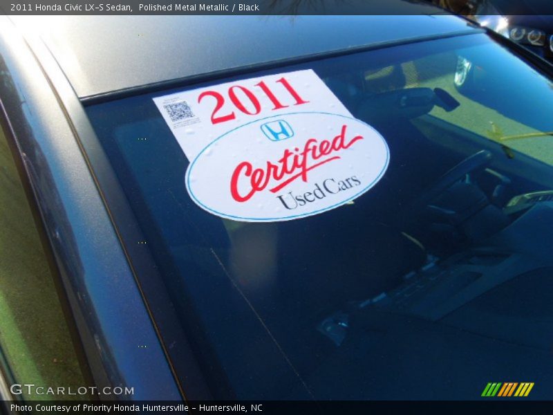 Polished Metal Metallic / Black 2011 Honda Civic LX-S Sedan