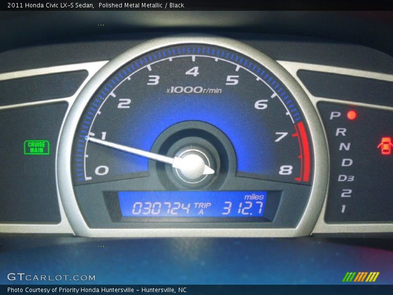 Polished Metal Metallic / Black 2011 Honda Civic LX-S Sedan