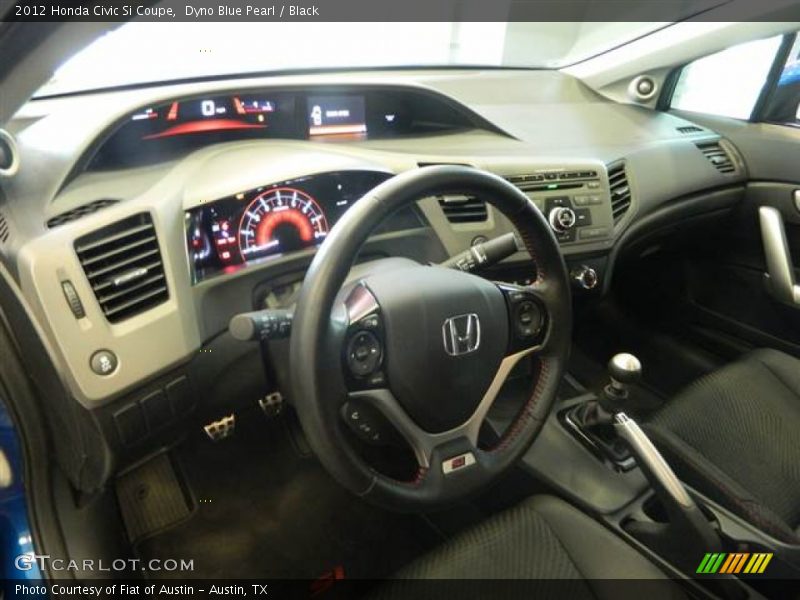 Dyno Blue Pearl / Black 2012 Honda Civic Si Coupe