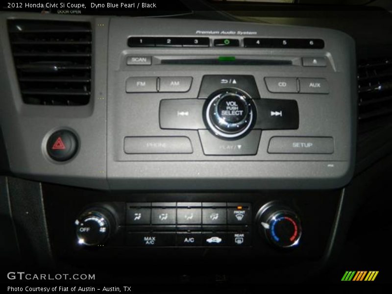 Dyno Blue Pearl / Black 2012 Honda Civic Si Coupe