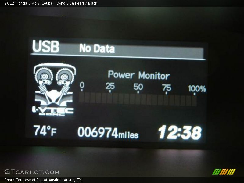 Dyno Blue Pearl / Black 2012 Honda Civic Si Coupe