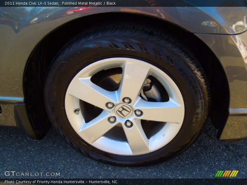 Polished Metal Metallic / Black 2011 Honda Civic LX-S Sedan