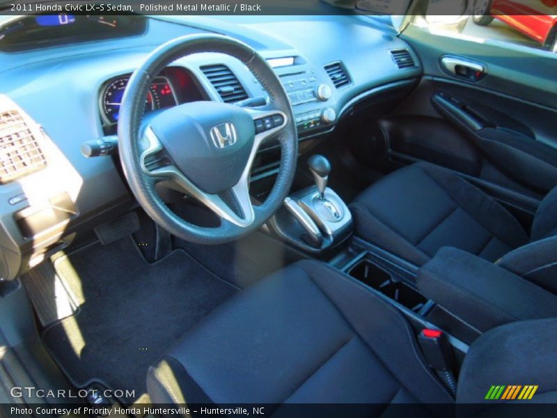 Polished Metal Metallic / Black 2011 Honda Civic LX-S Sedan