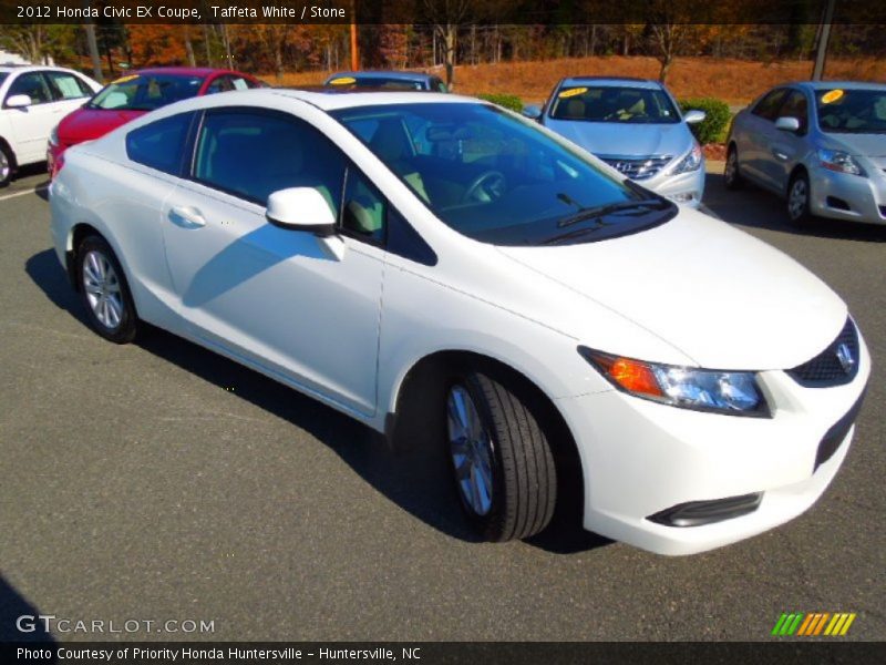 Taffeta White / Stone 2012 Honda Civic EX Coupe