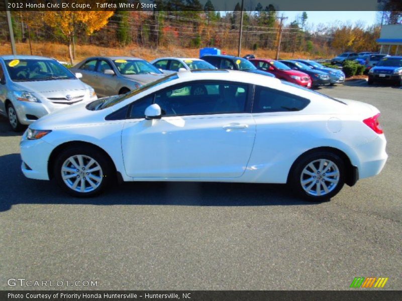 Taffeta White / Stone 2012 Honda Civic EX Coupe