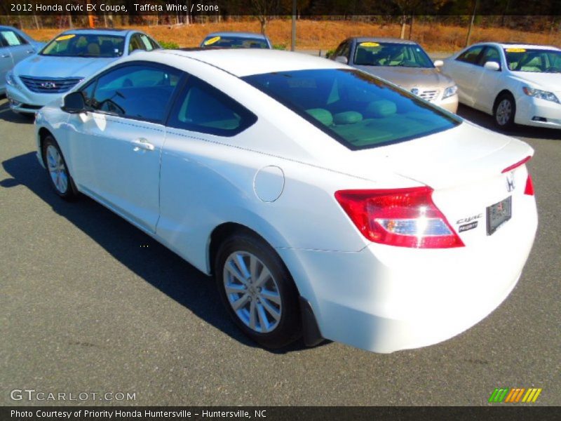 Taffeta White / Stone 2012 Honda Civic EX Coupe