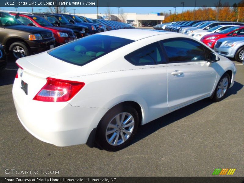 Taffeta White / Stone 2012 Honda Civic EX Coupe