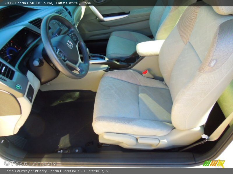 Taffeta White / Stone 2012 Honda Civic EX Coupe