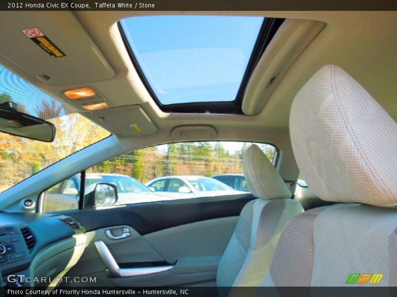 Taffeta White / Stone 2012 Honda Civic EX Coupe