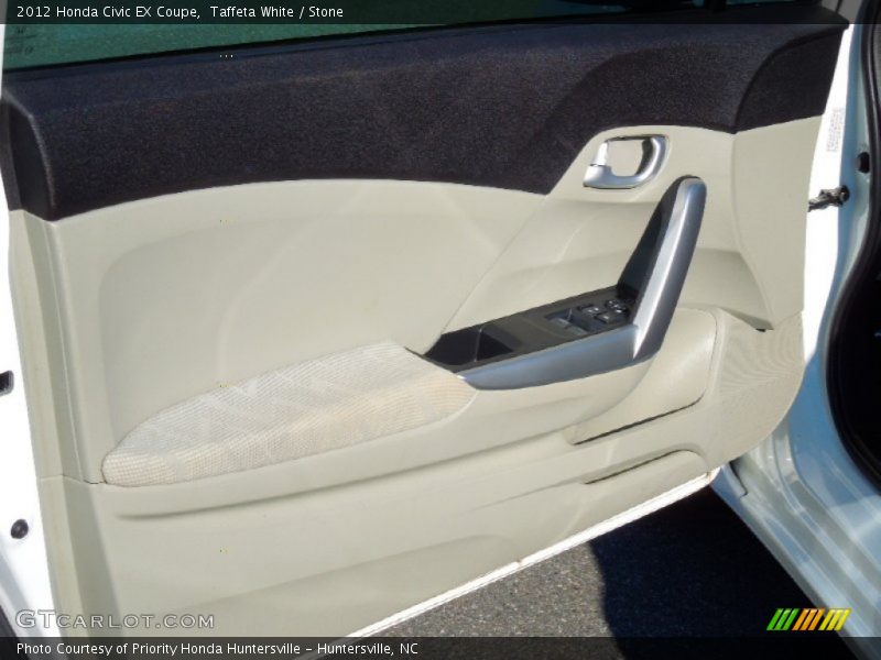 Taffeta White / Stone 2012 Honda Civic EX Coupe