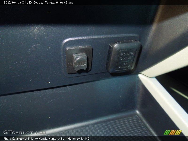 Taffeta White / Stone 2012 Honda Civic EX Coupe