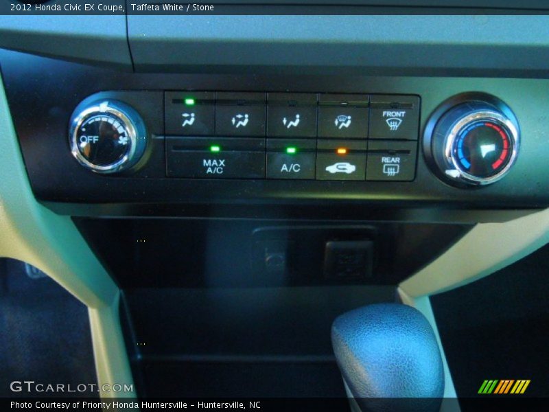 Taffeta White / Stone 2012 Honda Civic EX Coupe