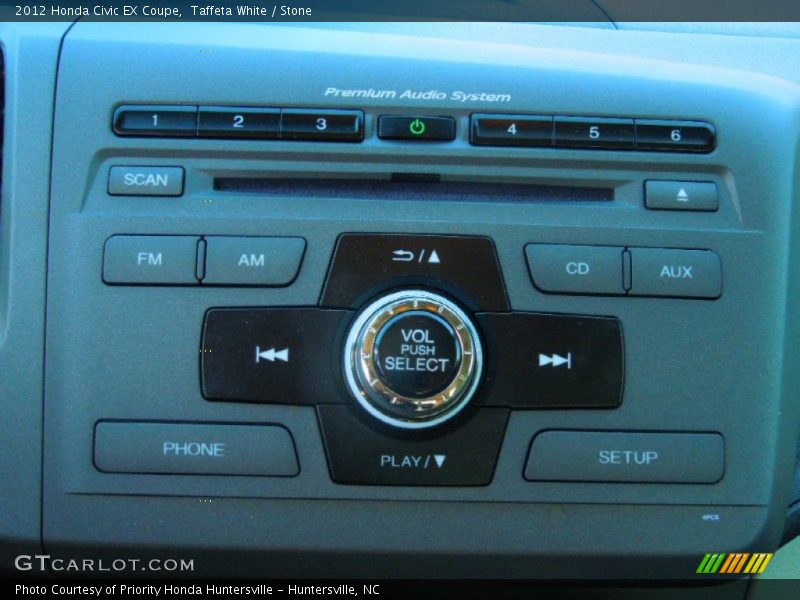 Taffeta White / Stone 2012 Honda Civic EX Coupe