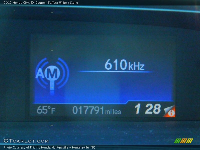 Taffeta White / Stone 2012 Honda Civic EX Coupe