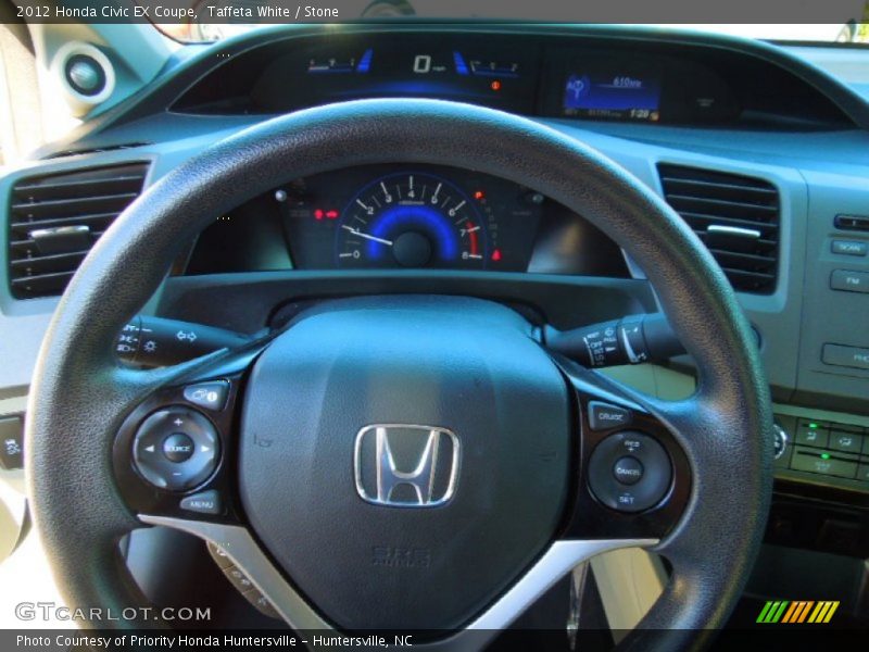 Taffeta White / Stone 2012 Honda Civic EX Coupe