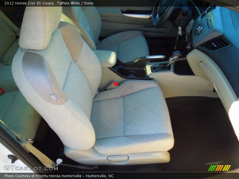 Taffeta White / Stone 2012 Honda Civic EX Coupe