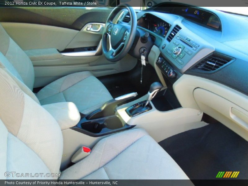 Taffeta White / Stone 2012 Honda Civic EX Coupe