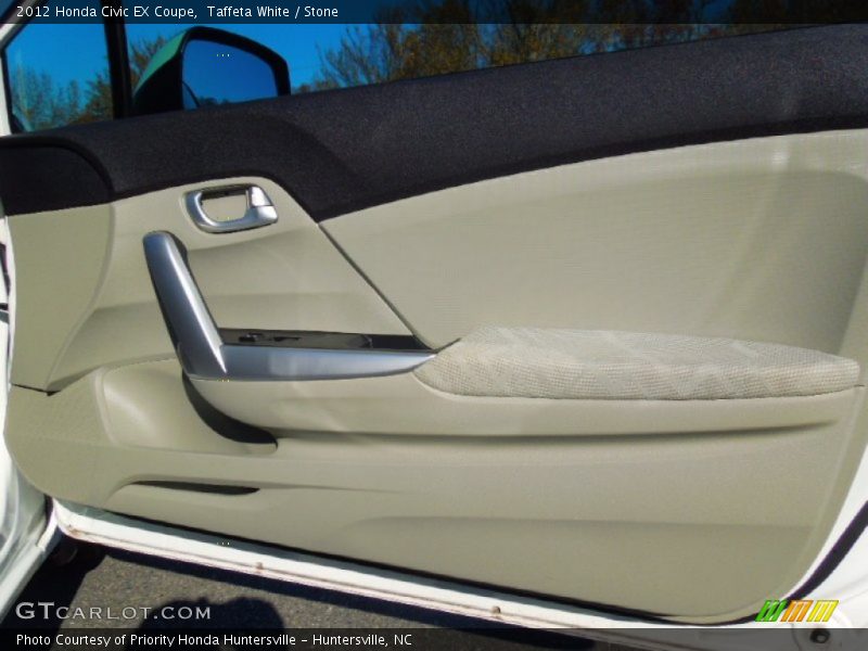 Taffeta White / Stone 2012 Honda Civic EX Coupe
