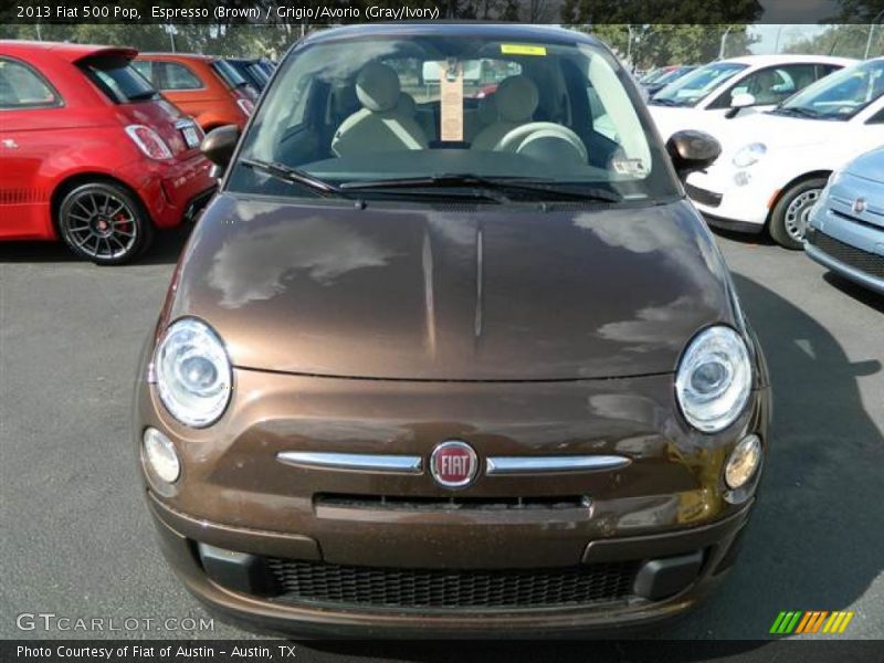 Espresso (Brown) / Grigio/Avorio (Gray/Ivory) 2013 Fiat 500 Pop