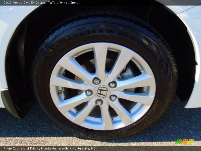 Taffeta White / Stone 2012 Honda Civic EX Coupe